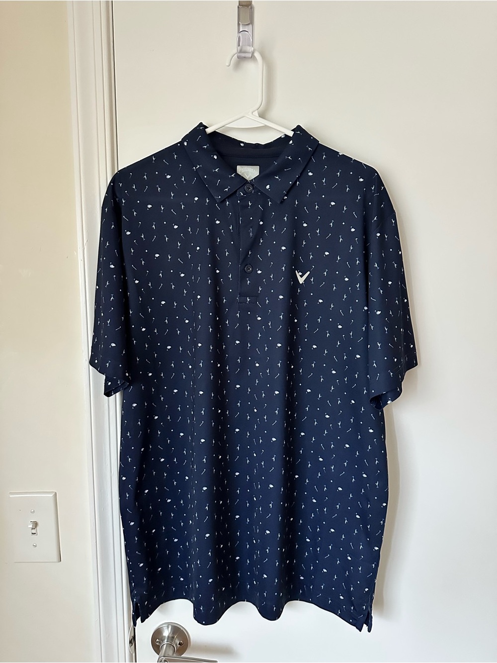 Callaway Navy Polo with Small Print